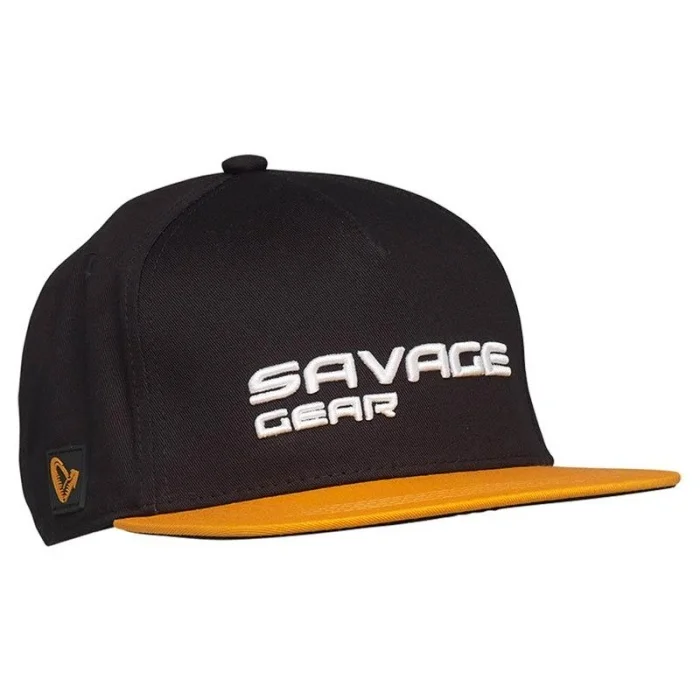casquette-homme-savage-gear-flat-peak-3d-logo-noir-orange-z-2351-235165