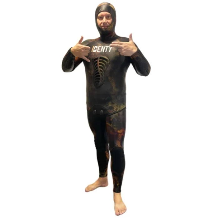 combinaison_de_chasse_sous_marine_denty_spearfishing_anaconda_marron_or_5_mm